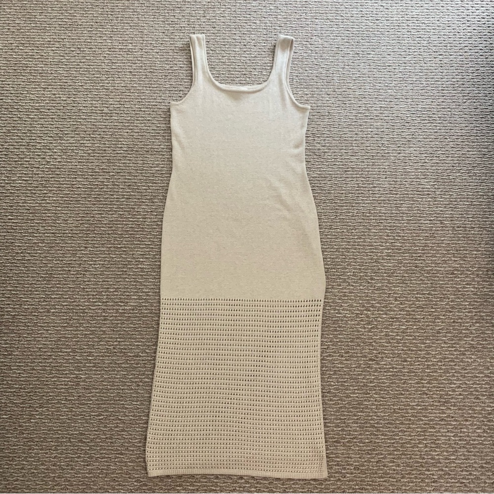 Cream Textured Dress